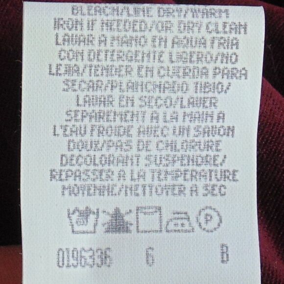 new LESLIE FAY Skirt Suit, 14/16, 2 piece, Jacket & Skirt, Burgundy, washable - Picture 16 of 16